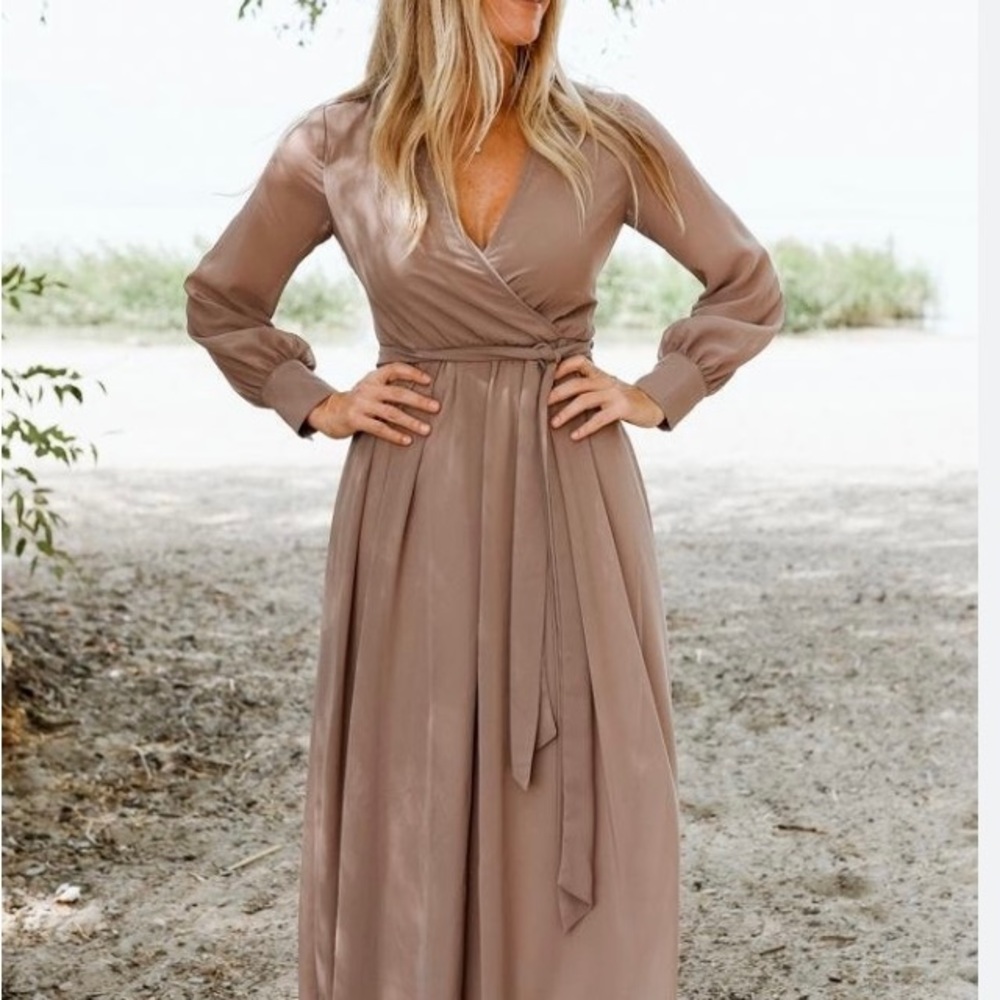 Baltic born Lydia styled dress, color is light brown. Only worn once, size SM.